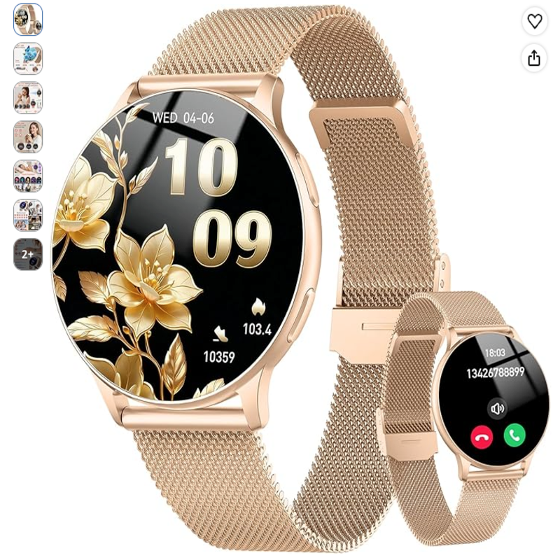 Smartwatch para mujer con llamadas y pantalla AMOLED