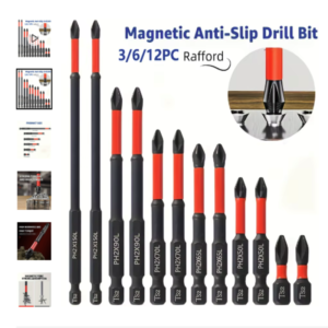 juego de brocas magneticas antideslizantes puntas de acero s2 Juego de brocas magneticas antideslizantes de diferentes longitudes ordenadas por tamaño