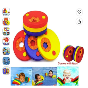 manguitos de natación para niños discos flotantes evolutivos Manguitos de natación para niños discos flotantes de espuma en colores rojo amarillo y azul