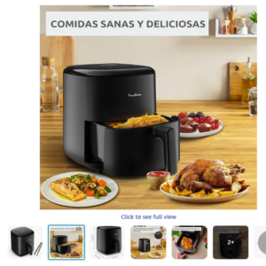 moulinex-easy-fry-max-5l Freidora de aire Moulinex Easy Fry Max de 5 litros con comida saludable