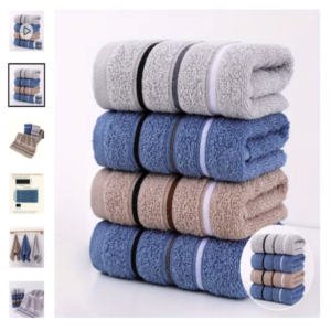 paquete de toallas suaves y absorbentes de primera calidad hogar Paquete de toallas suaves y absorbentes de primera calidad dobladas en varios colores