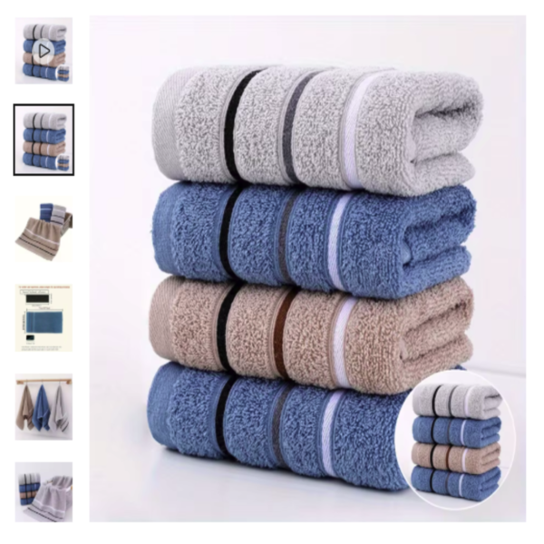 paquete de toallas suaves y absorbentes de primera calidad hogar Paquete de toallas suaves y absorbentes de primera calidad dobladas en varios colores