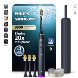 Cepillo electrico Philips Sonicare DiamondClean 9900 Prestige azul medianoche con caja y accesorios
