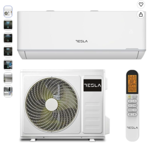 tesla aire acondicionado inverter split 3000 frigorias climatizacion inteligente Tesla aire acondicionado inverter split 3000 frigorias con unidad exterior y mando