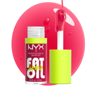 Aceite Labial Fat Oil Lip Drip NYX 05 Newsfeed Aplicador y envase del Aceite Labial Fat Oil Lip Drip NYX en tono 05 Newsfeed