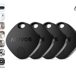 ATUVOS Smart Tracker localizador Bluetooth para Apple Pack de 4 localizadores inteligentes ATUVOS Smart Tracker en color negro