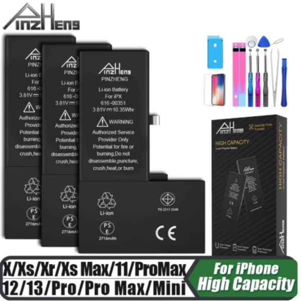 Batería iPhone repuesto PINZHENG Batería iPhone repuesto PINZHENG con kit de herramientas incluido