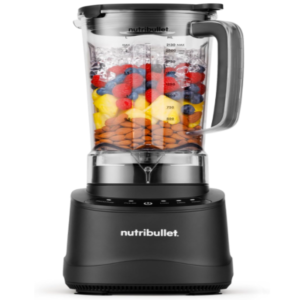 Batidora de vaso con jarra XL Nutribullet Power Core Batidora de vaso con jarra XL Nutribullet Power Core de 1200 W triturando fruta.