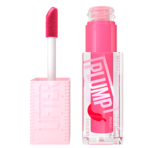 brillo de labios maybelline lifter plump 005 brillo de labios maybelline lifter plump tono 005 pink sting con aplicador abierto