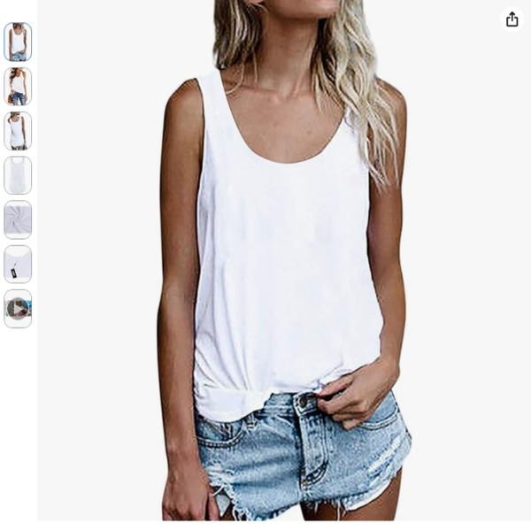Camiseta de Verano sin Mangas NONSAR Camiseta de verano sin mangas NONSAR corte túnica holgado