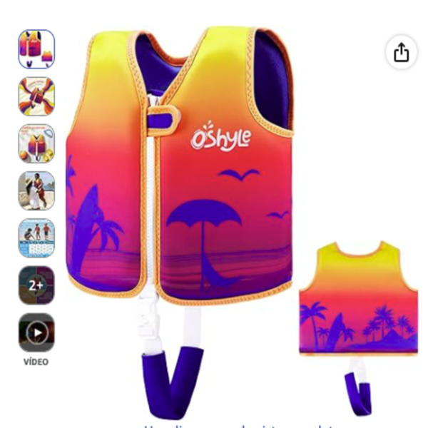 Chaleco de natación de neopreno marca OSHYLE para niños