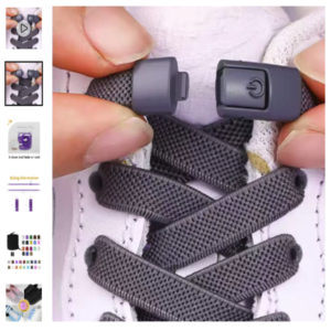 Cordones elásticos sin nudos para calzado Cordones elásticos planos con cierre a presión para zapatillas