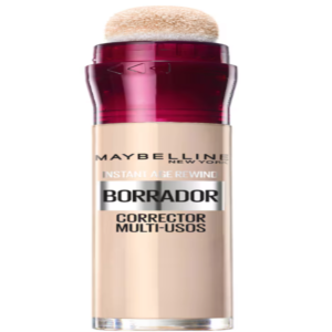 Corrector borrador multiusos de Maybelline en tono 03 Fair para eliminar ojeras e imperfecciones con 12h de hidratación.