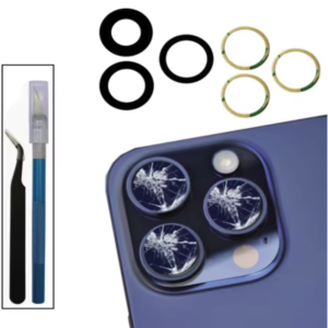 Cristal de cámara trasera para iPhone con kit de herramientas