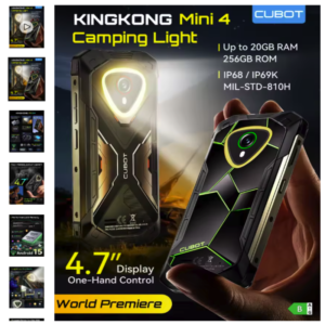 Smartphone rugerizado Cubot KingKong MINI 4 sostenido con una sola mano