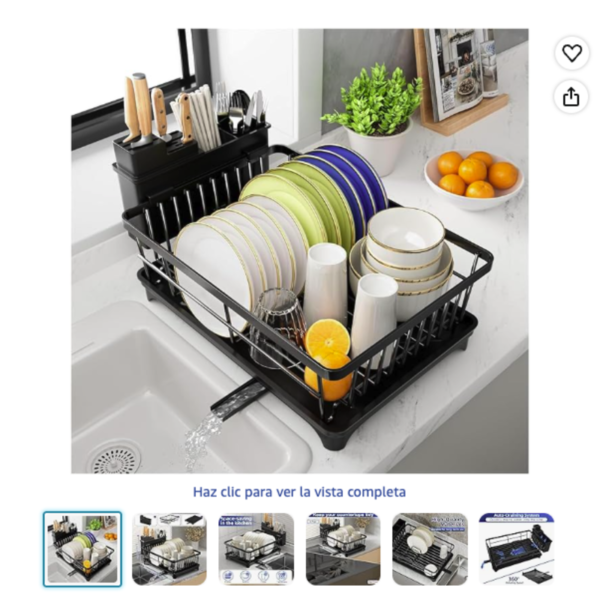 PurKeep escurreplatos que ahorra espacio en una cocina moderna