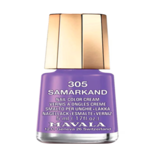 Esmalte de uñas Mavala Samarkand 305 Esmalte de uñas Mavala Samarkand 305 color violeta con tapón dorado