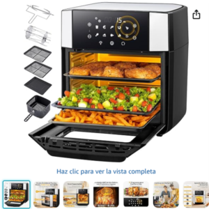 Freidora de aire LLIVEKIT 15L Freidora de aire LLIVEKIT 15L con ventana visual y accesorios