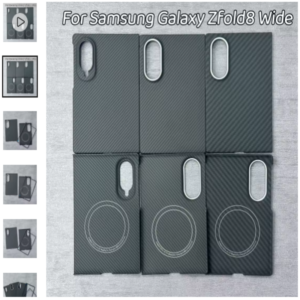 Funda de fibra de carbono para Samsung Galaxy Z Fold 8 con compatibilidad MagSafe