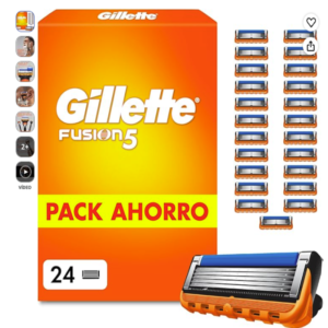 Gillette Fusion5 Pack de 24 unidades Pack ahorro de 24 cuchillas Gillette Fusion5