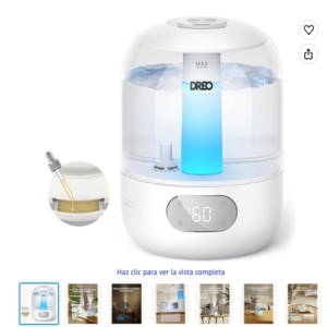 Humidificador Bebés DREO 3L Humidificador Bebés DREO 3L con luz ambiental y sensor de humedad