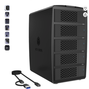 Icy Box Caja RAID de 5 bahías para almacenamiento de discos