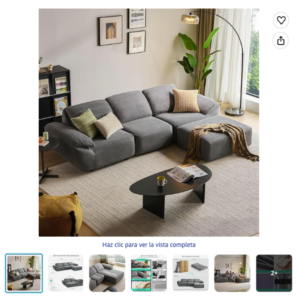 LINSY Home Sofá Cama Modular Sofá cama esquinero modular LINSY Home color gris