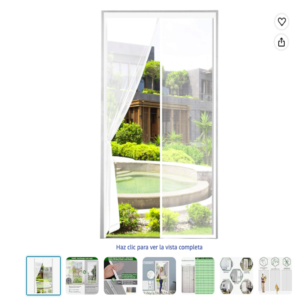 Mosquitera puerta magnética ENGROSAR para protección de insectos Mosquitera para puerta magnética color blanco para balcón