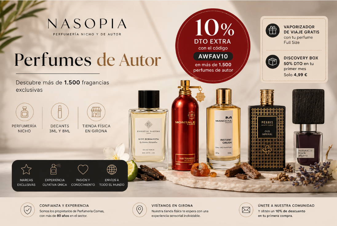 Selección de perfumes nicho de Nasopia