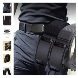 Nuevo cinturón con hebilla automática en oferta de verano Nuevo cinturón con hebilla automática de lona táctica en colores negro y gris