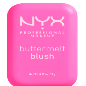 NYX Buttermelt Blush 01 My Butta Half textura y envase Colorete NYX Buttermelt Blush 01 My Butta Half
