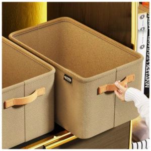 Organizador de Ropa para Armario Organizador de ropa resistente color Khaki con asas