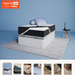 Pack Sommier Original Pro+ Emma con colchón, canapé abatible blanco y almohadas
