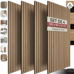 paneles de pared decorativos mdf tectake en acabado roble