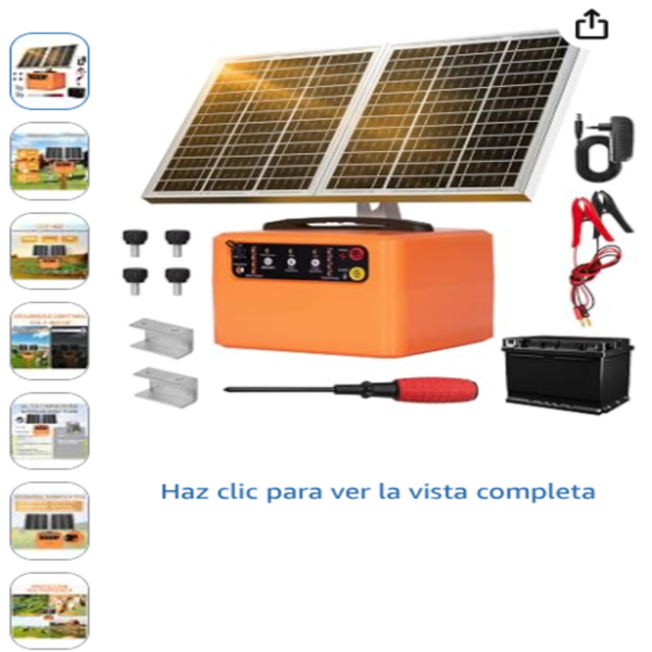 Pastor electrico solar dnoyevvs 48km para ganado y fincas