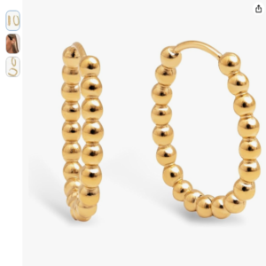 Pendientes Dana Dots Singularu Pendientes de aro Dana Dots de Singularu baño de oro 18Kt
