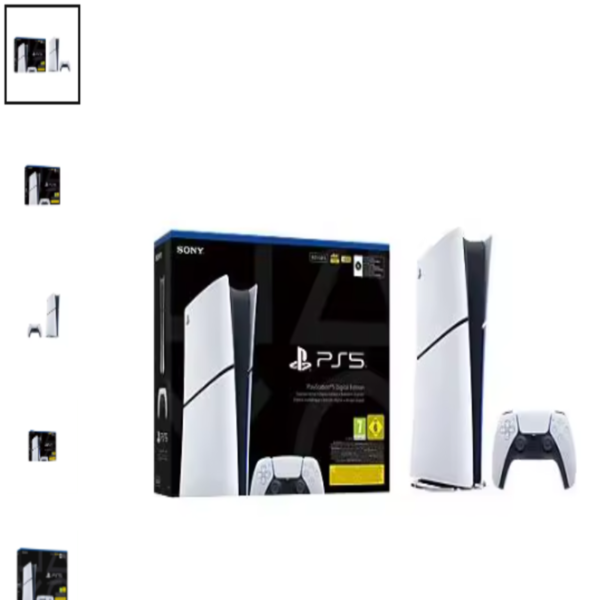 PlayStation 5 Slim Edición Digital con mando DualSense y caja original