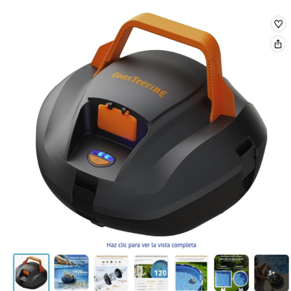 Robot limpiafondos sin cable Coasteering Planet color gris y naranja