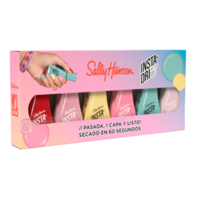 Set Insta Dri Sally Hansen con varios botes de esmaltes de uñas de secado rápido