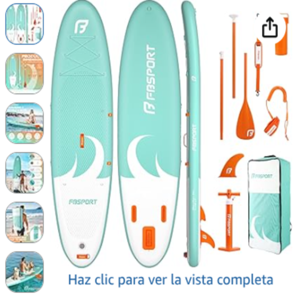 tabla de paddle surf hinchable fbsport verde con accesorios