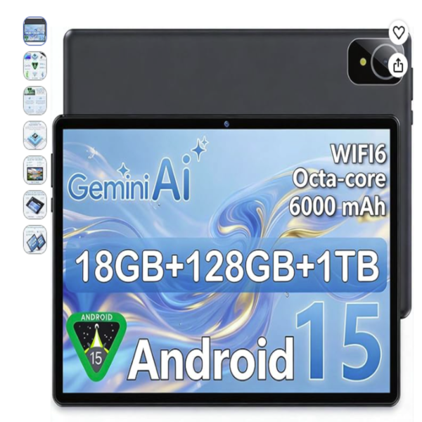 Tablet Android 15 de 10 pulgadas color gris