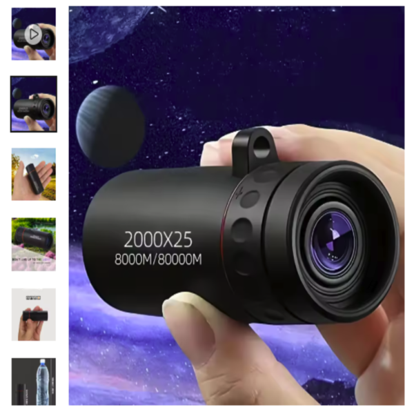 Telescopio monocular 2025 2000X25 HD de largo alcance Telescopio monocular 2025 2000X25 HD portátil