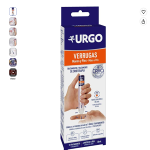 Urgo Verrugas Crioterapia para manos y pies Frasco de Urgo Verrugas Crioterapia junto a su caja de presentación