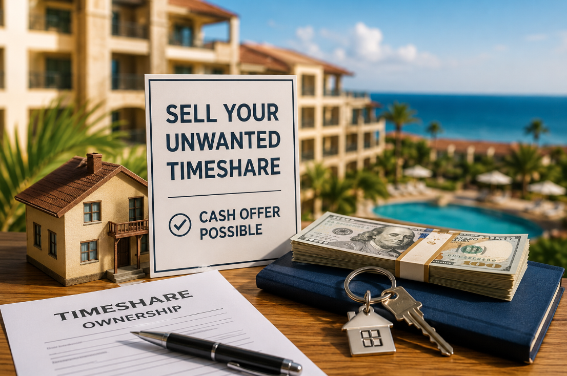 Pareja revisando las opciones para vender un timeshare en Estados Unidos y reducir los costos de mantenimiento.