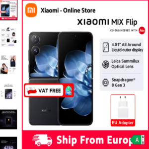 Xiaomi MIX Flip versión global Xiaomi MIX Flip en color negro plegado y desplegado con cámara Leica