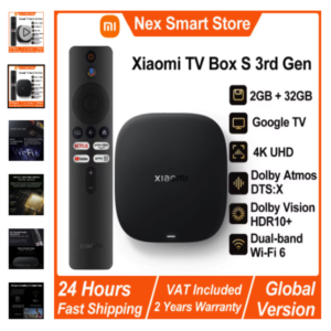 Xiaomi TV Box S 3rd Gen reproductor 4K Xiaomi TV Box S 3rd Gen con control remoto