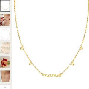 Collar con dije de corazón para mamá, plata esterlina Collar con dije de corazón para mamá, plata esterlina