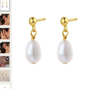 Pendientes colgantes de bola y perla de plata de ley Pendientes colgantes de bola y perla de plata de ley