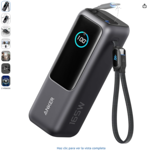 Anker Zolo Power Bank 25000mAh 165W con cables USB-C integrados