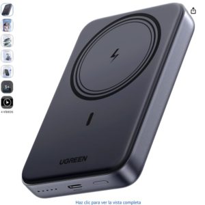 Power bank MagSafe UGREEN 10000mAh con carga inalámbrica
